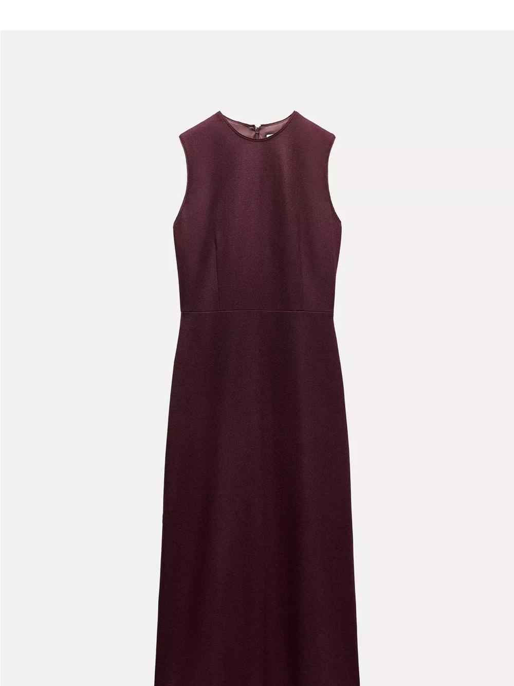 Zara Sleeveless Maxi Dress in Burgundy